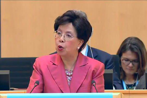 陈冯富珍在第69届世界卫生大会开幕式上致辞